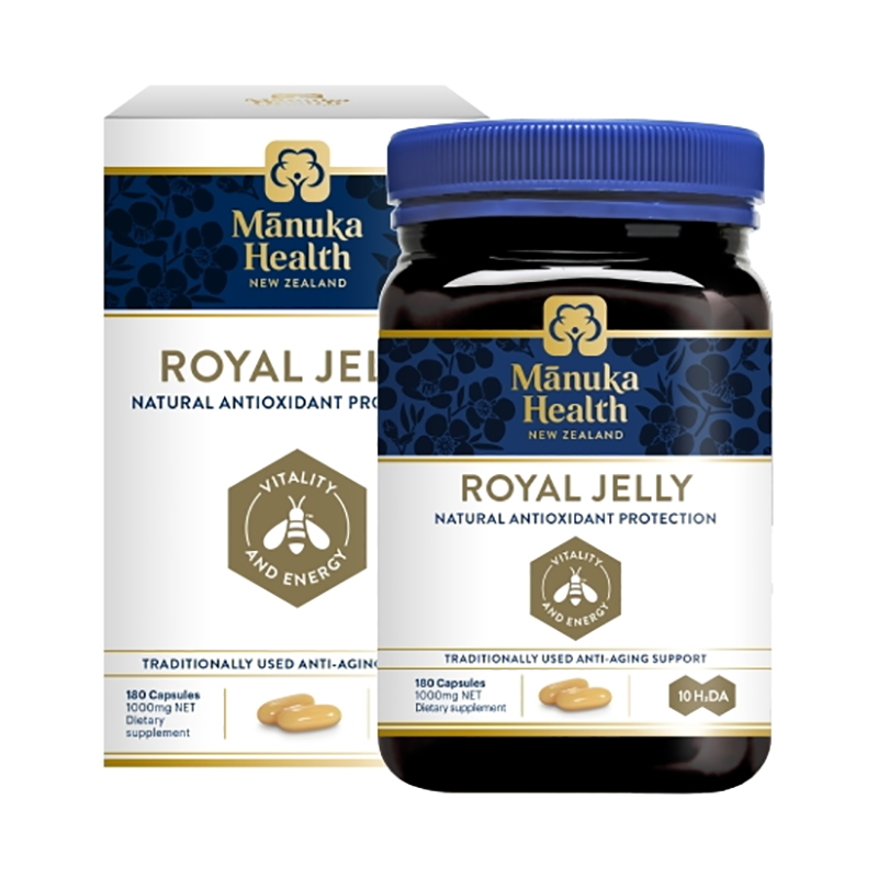 Manuka Health Royal Jelly 1000mg 180c 蜜纽康蜂王浆胶囊180粒【保质期2027/02】